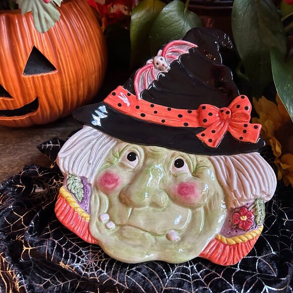 RARE/Retired Fitz and Floyd Classics – “Witch” Canape Plate - Picture 7 of 9